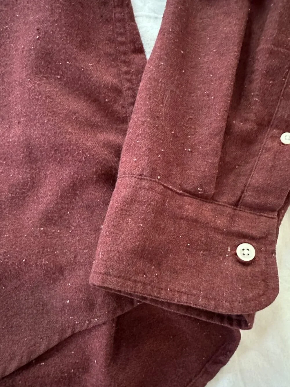 J.Crew Burgundy Flecked Slim Oxford Shirt, Sz XL